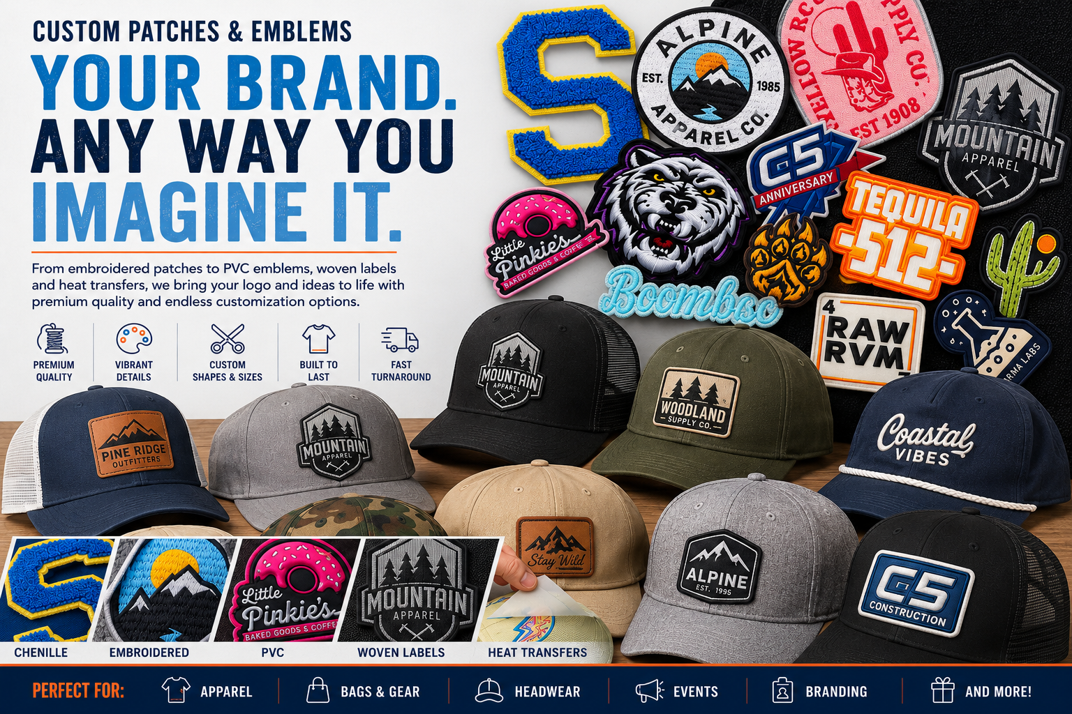 Countless Decoration Options for Custom Hats