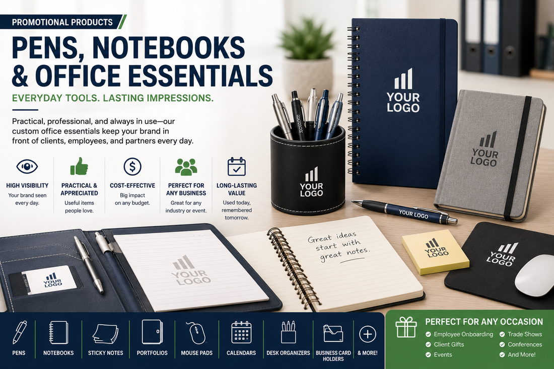 Pens, Notebooks & Office Essentials: Promotional Products That Keep Your Brand at Work