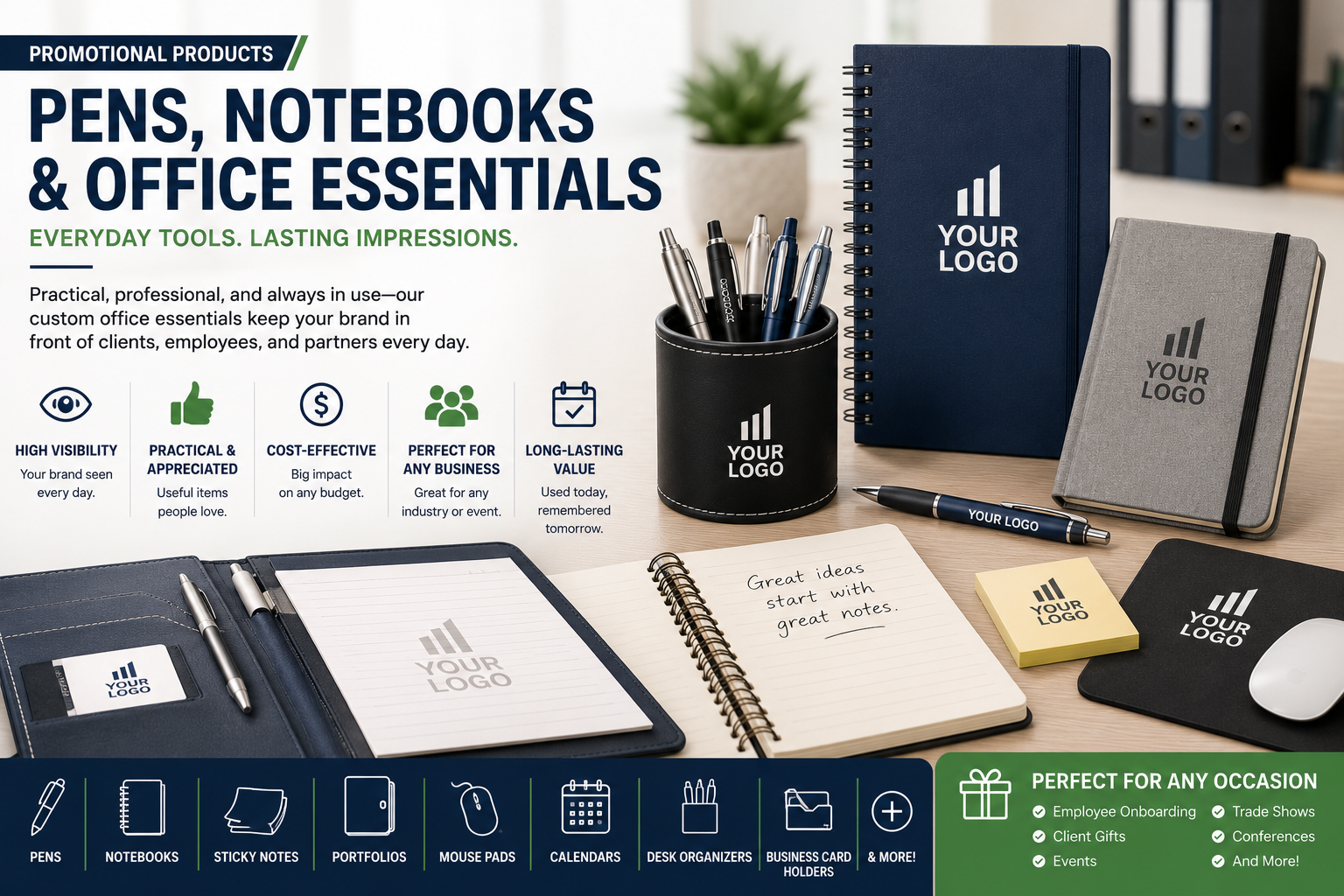 Pens, Notebooks & Office Essentials: Promotional Products That Keep Your Brand at Work