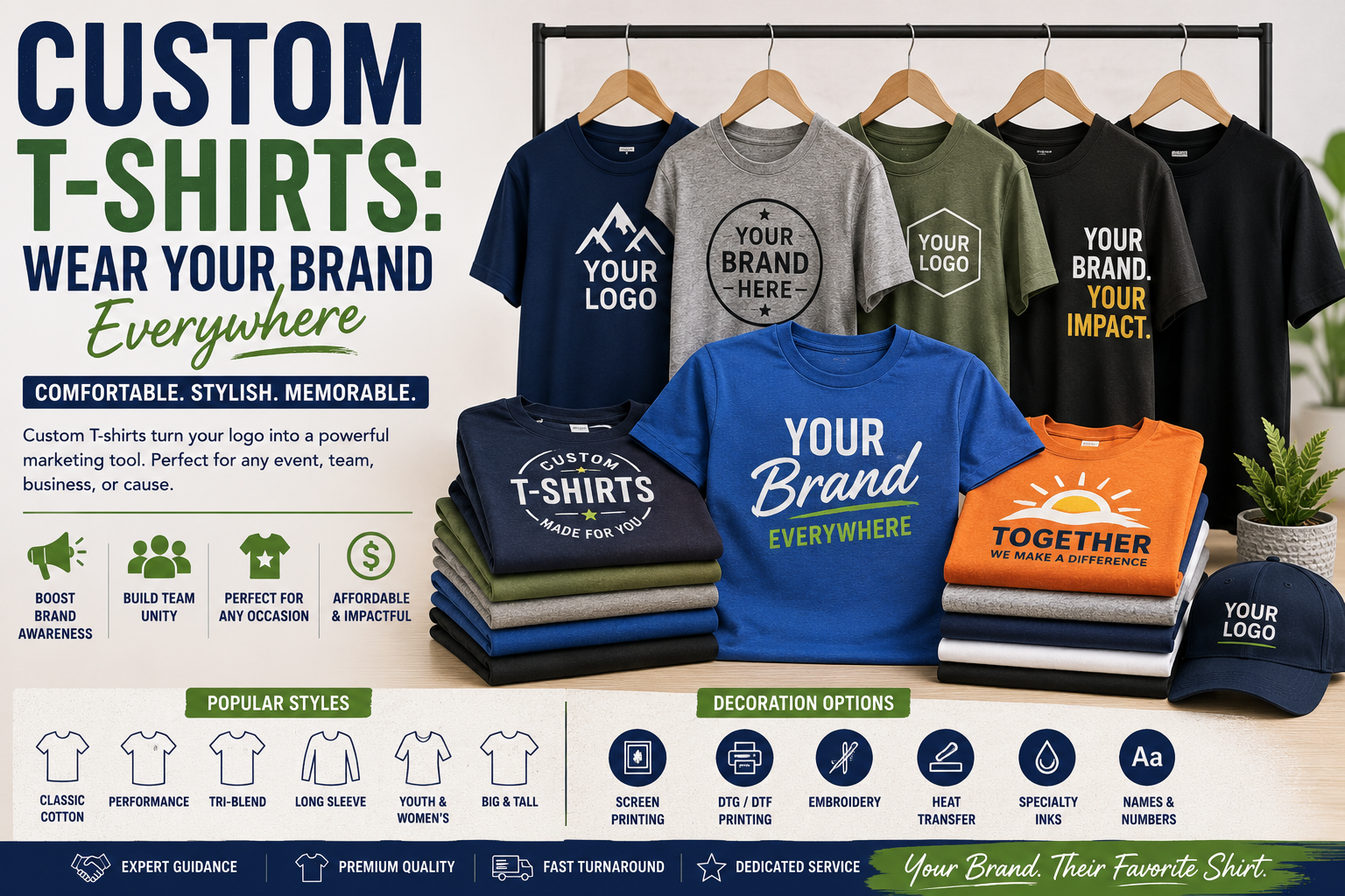 Custom T-Shirts: Wear Your Brand Everywhere.